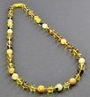 Amber Necklace Made of Light Multicolor Baltic Amber