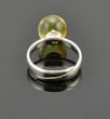 Adjustable Clear Lemon Baltic Amber Silver Ring