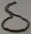 Men's Beaded Necklace Made of Baroque Cherry Amber Beads