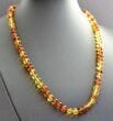 Men's Amber Necklace Made of Lemon and Cognac Amber. Unisex.