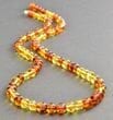 Men's Amber Necklace Made of Lemon and Cognac Amber. Unisex.