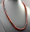 Men's Amber Necklace Made of Tube Shape Cognac Amber. Unisex