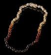 Rainbow Amber Necklace for Children Made of Baroque Shape Amber