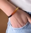 Rainbow Amber Healing Bracelet Made of Baroque Amber Beads