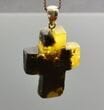 Amber Cross Pendant Cut From A Single Piece Of Baltic Amber