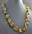 Faceted Amber Necklace Made of Faceted Baltic Amber