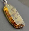 Baltic Amber Slice Made Into One of a Kind Amber Pendant