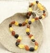 2 Matching Raw Amber Necklaces for Mom and Child Multicolor Amber