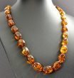 Amber Necklace Made of Cognac Baltic Amber