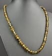Amber Healing Necklace Made of Greenish Colors Baltic Amber