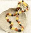 2 Raw Matching Multicolor Amber Necklaces for Mom and Child