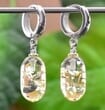 Small Dangle Earrrings Made of Clear Lemon Baltic Amber