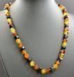 Amber Necklace Made of Faceted Baltic Amber Beads