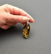 Greenish Amber Pendant Made of Precious Baltic Amber
