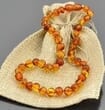 Children's Necklace Made of Raw and Polished Amber
