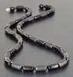 Mens Amber Necklace Made of Barrel Shaped Raw and Polished Amber
