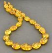 Amber Necklace Made of Precious Golden Baltic Amber
