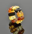 Amber Stretch Ring Made of Precious Healing Baltic Amber