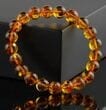 Amber Bracelet Made Cognac Color Amber