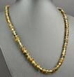 Amber Necklace Made of Mix Green Colors Baroque Shape Amber