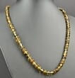 Green Amber Necklace Made of Green Color Amber