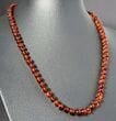 Dark Cognac Color Amber Necklace Made of Baroque Shape Amber