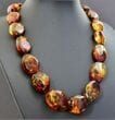 Large Amber Necklace Made of Colorful Amber