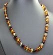 Men's Amber Necklace Made of Made of Four Color Amber. Unisex.