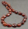 Cherry Amber Necklace Made of Cherry Color Amber 