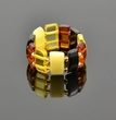 Amber Healing Stretch Ring Made of Multicolor Baltic Amber