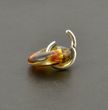 Amber Donut Pendant on Silver Bail Made of Baltic Amber