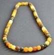 Men's Amber Necklace Made of Rare Colors Baltic Amber - SOLD OUT