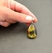 "Earth Stone" Amber Pendant Made of Light Greenish Baltic Amber