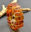 Amber Bracelet Made of Dark Cognac Color Amber 