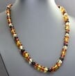 Dad and Son Matching Amber Necklaces Made of Multicolor Amber