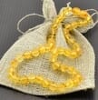 Children's Amber Necklace Made of Matte Baltic Amber