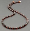 Men's Beaded Necklace Made of Dark Cognac and Black Baltic Amber