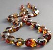 Amber Necklace Made of Colorful Baltic Amber