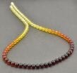 Rainbow Amber Necklace Made of Perfectly Round Amber Beads