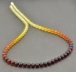 Rainbow Amber Necklace Made of Cherry Cognac Honey Golden Amber 