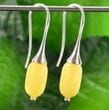 Amber Earrings Made of Butterscotch Color Baltic Amber