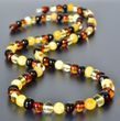 Men's Amber Necklace Made of Four Color Amber. Unisex.