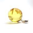 Amber Pendant Made of Golden Color Baltic Amber