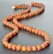 Raw Amber Healing Necklace Made of Cognac Color Amber