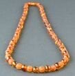 Amber Healing Necklace Made of Raw and Polished Cognac Amber
