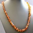 SPARKLING Amber Necklace Made of Faceted Cognac Amber