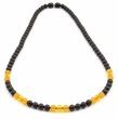 Men's Amber Necklace Made of Black, Honey and Lemon Amber