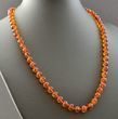 Men's Beaded Necklace Made of Cognac Baltic Amber