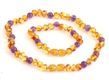 Children's Amber Bracelet With Matching Necklace For Mom