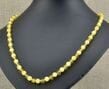 Men's Beaded Necklace Made of Butterscotch and Lemon Amber